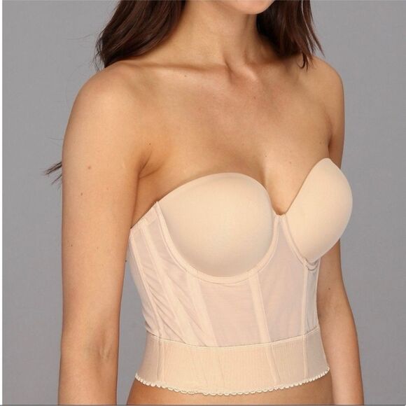 Wacoal Red Carpet Long Line bustier bra top women’s size 34DDD - Picture 1 of 10